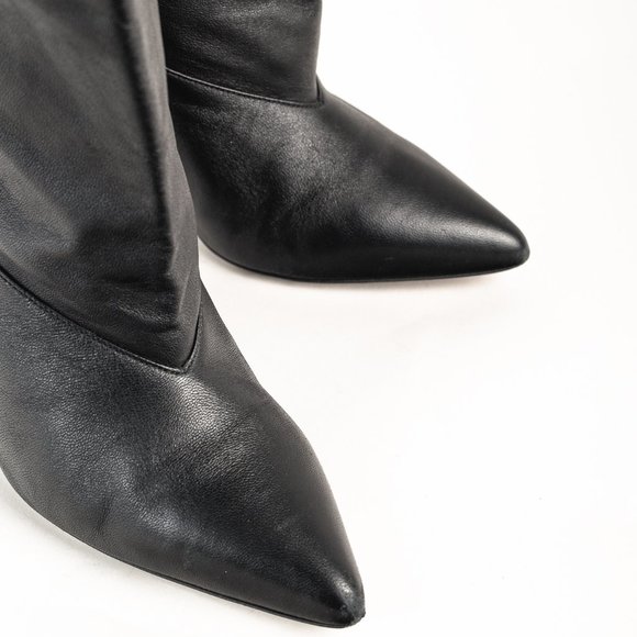 Givenchy 2018 Runway Bottine Show 80 Fold-Over Black Ankle Boot, Size 5.5 - Picture 6 of 9